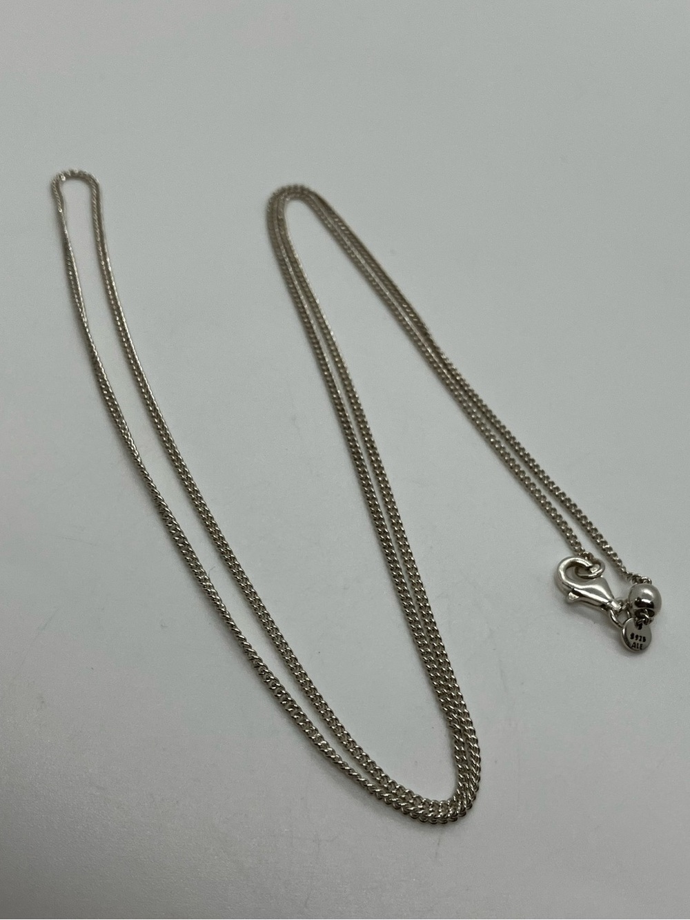 Pandora 925 ALE Curb Chain Necklace w Slide Clasp Sliding Clasp | 24” L
